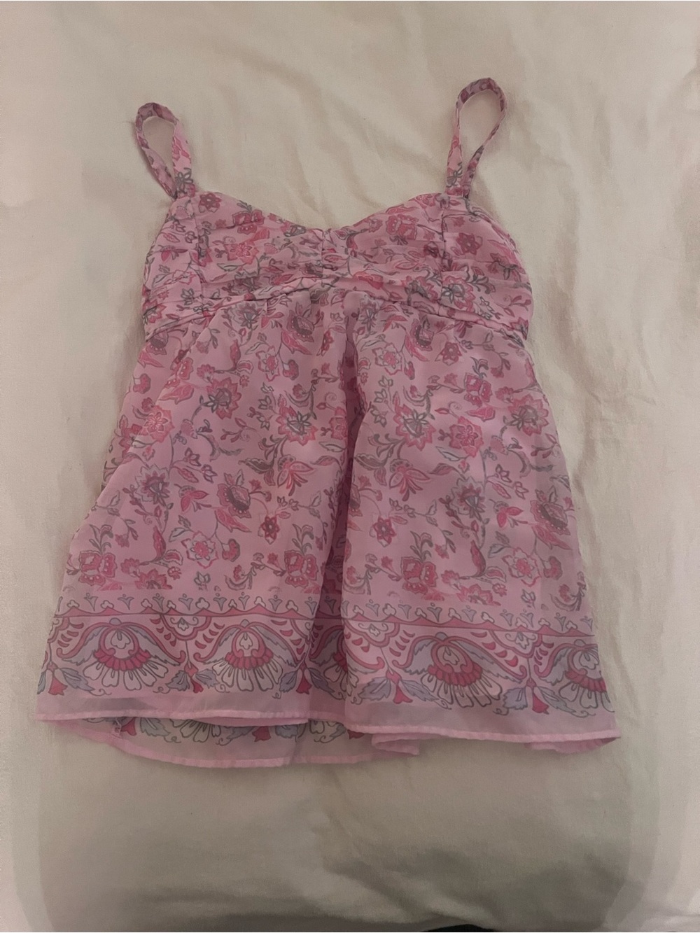 Hollister Pink Floral Spaghetti-Strap Cami